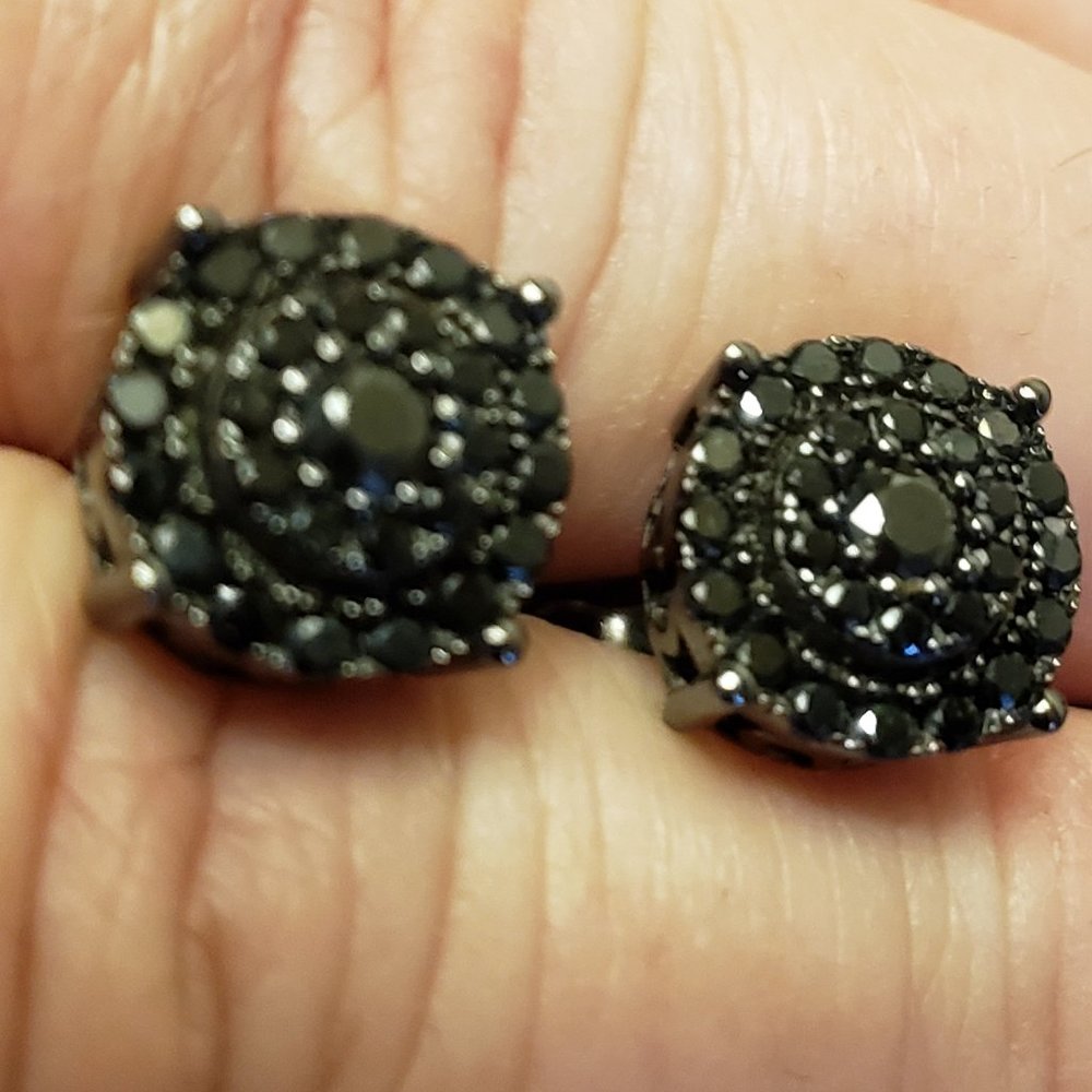 Antique marcasite and blackened sterling earrings! NOT FOR SALE